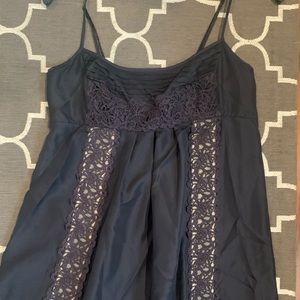 BCBGMaxazria Woven Dress Silk MiniSpaghetti Strap